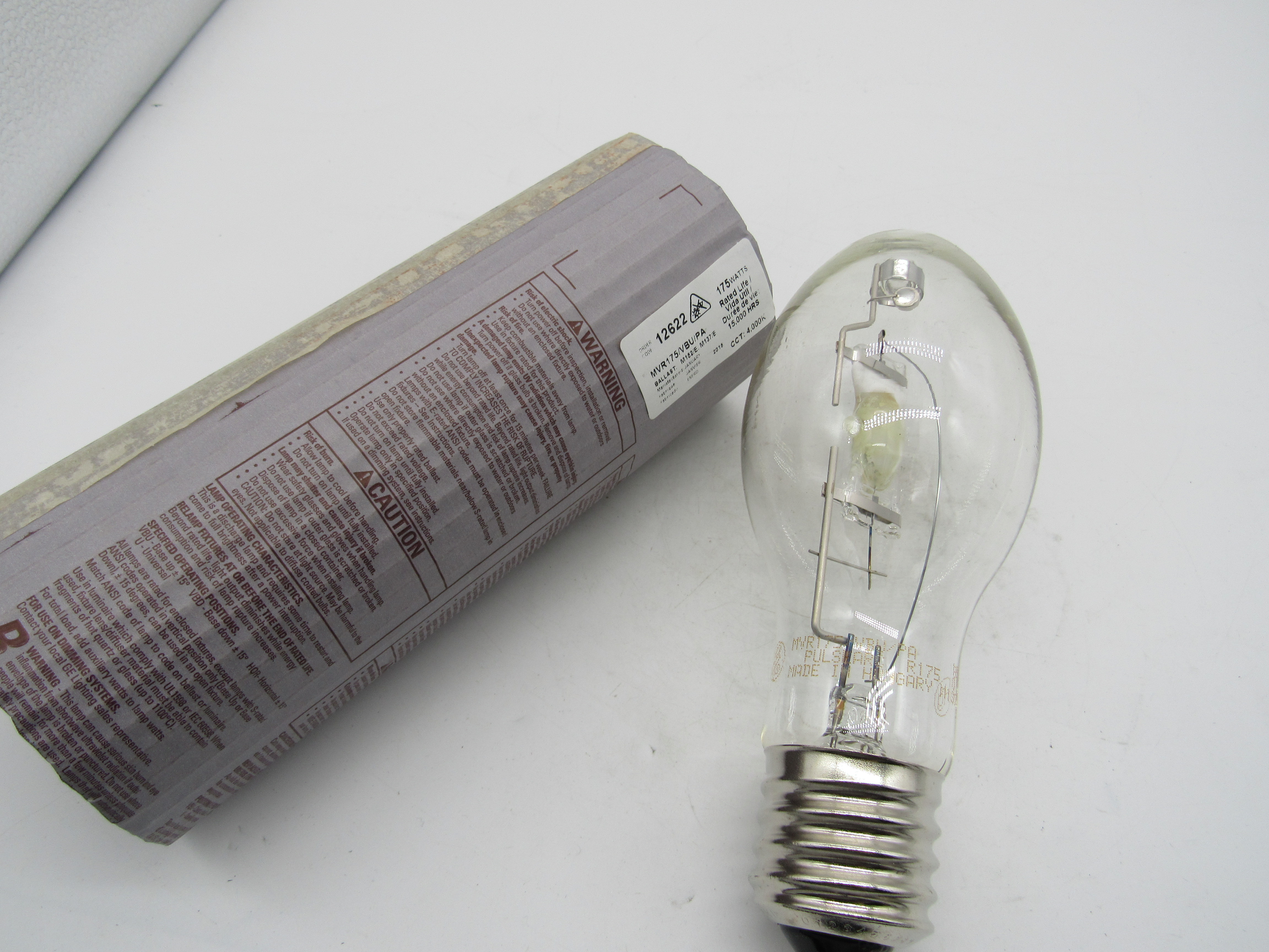 MVR175/VBU/PA GENERAL ELECTRIC HID and Halogen Bulbs