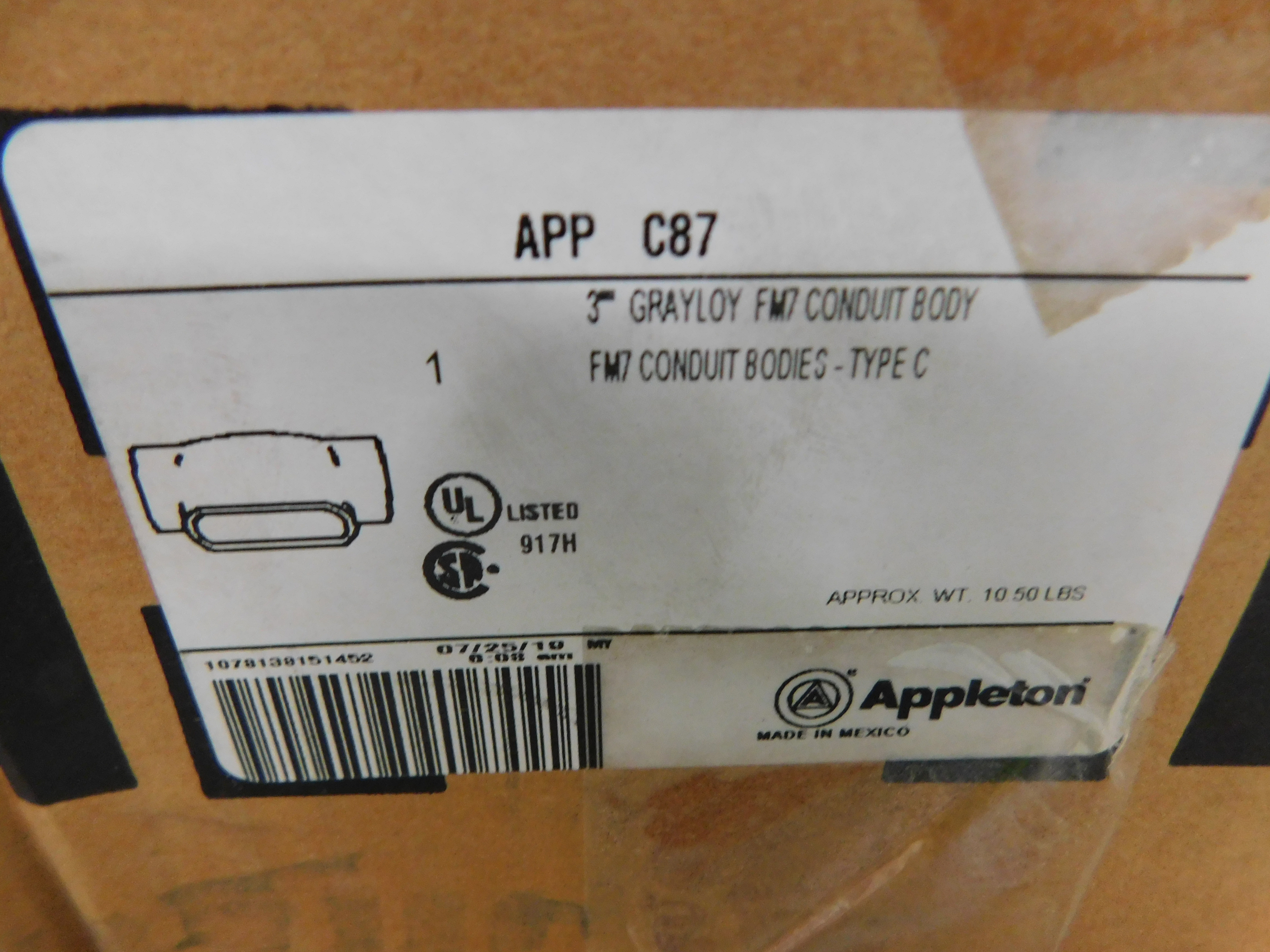 APPC87 Appleton Conduit Bodies