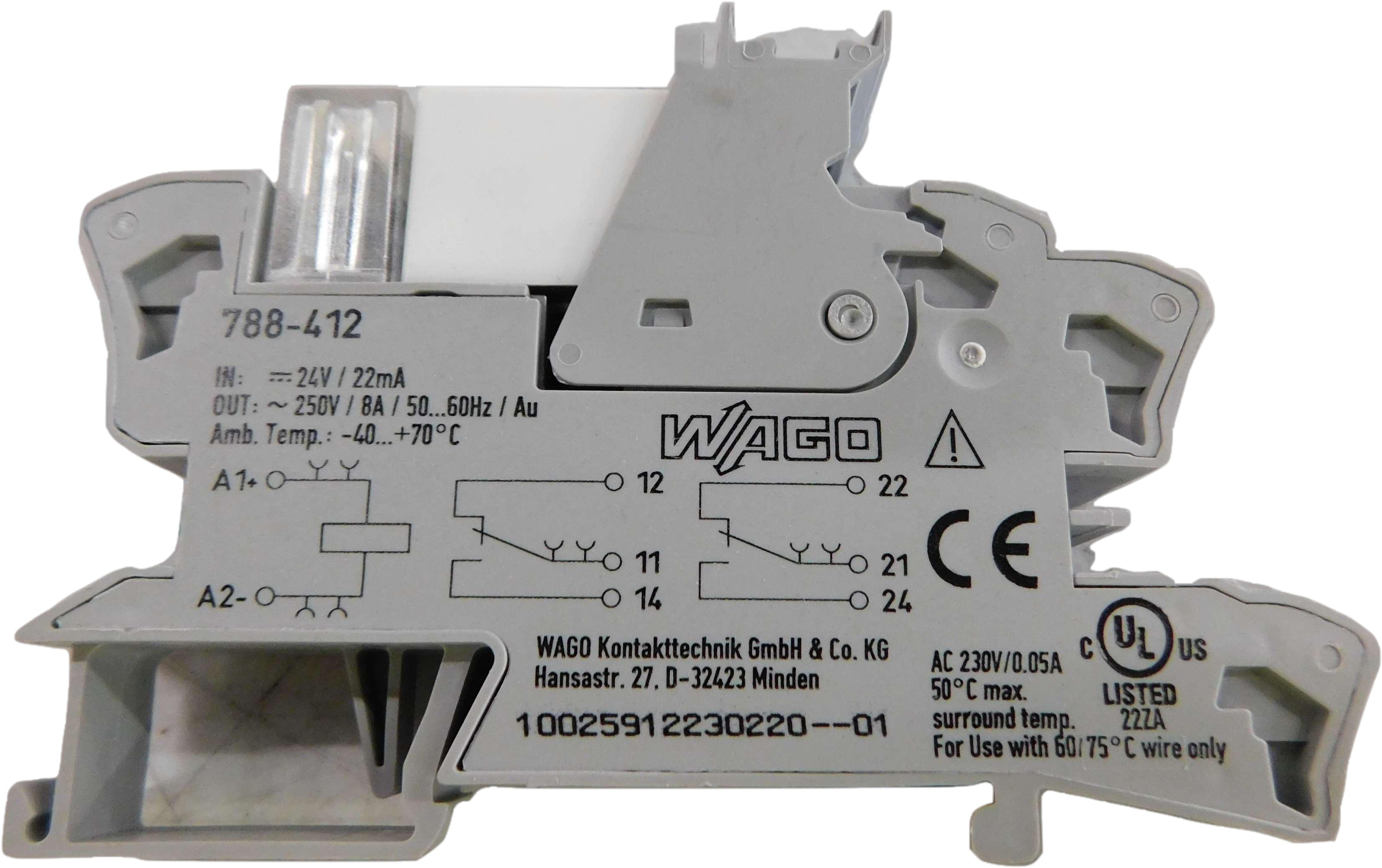 788-412 Wago Relay Accessories