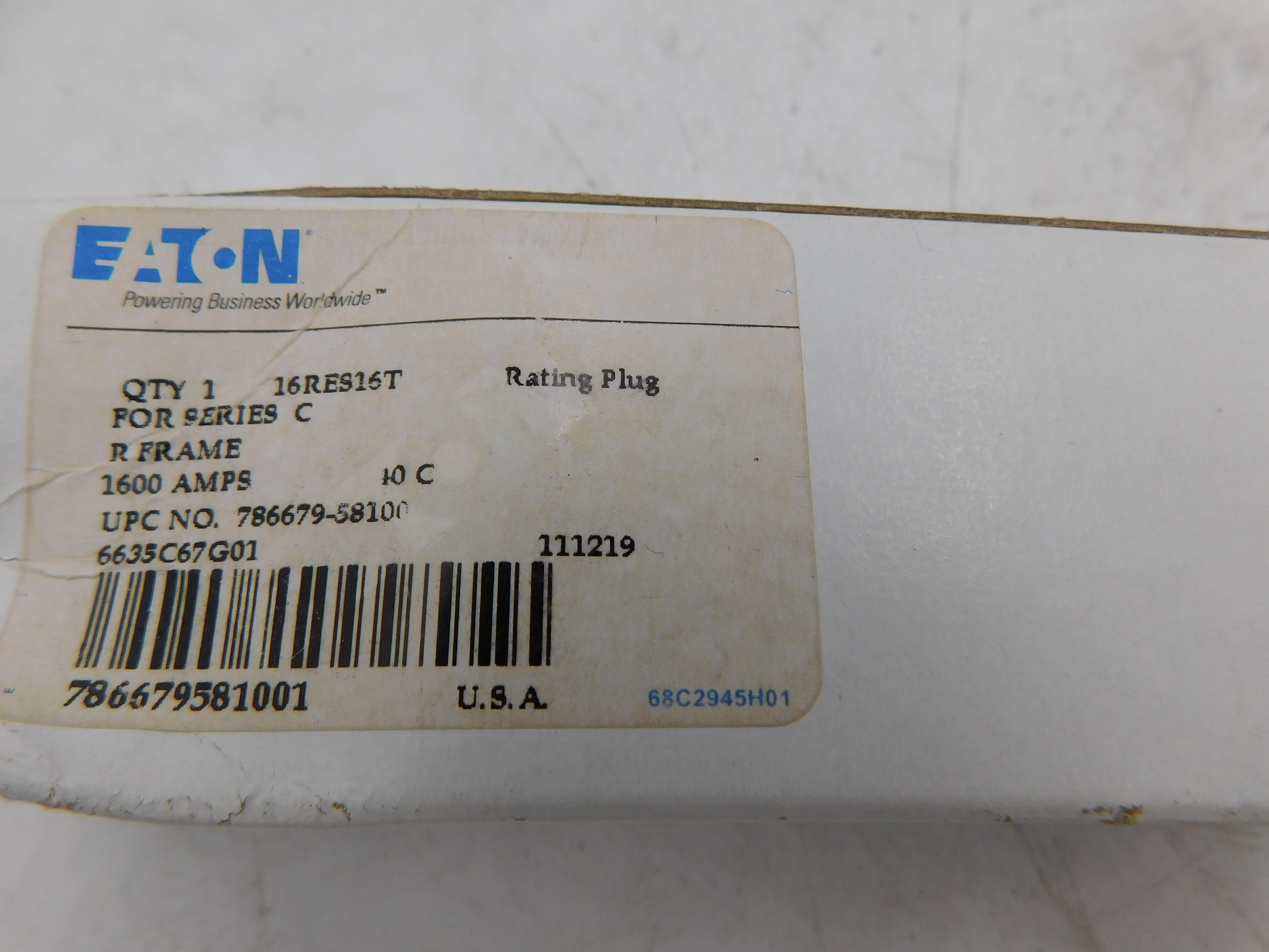 16RES16T Eaton Rating Plug