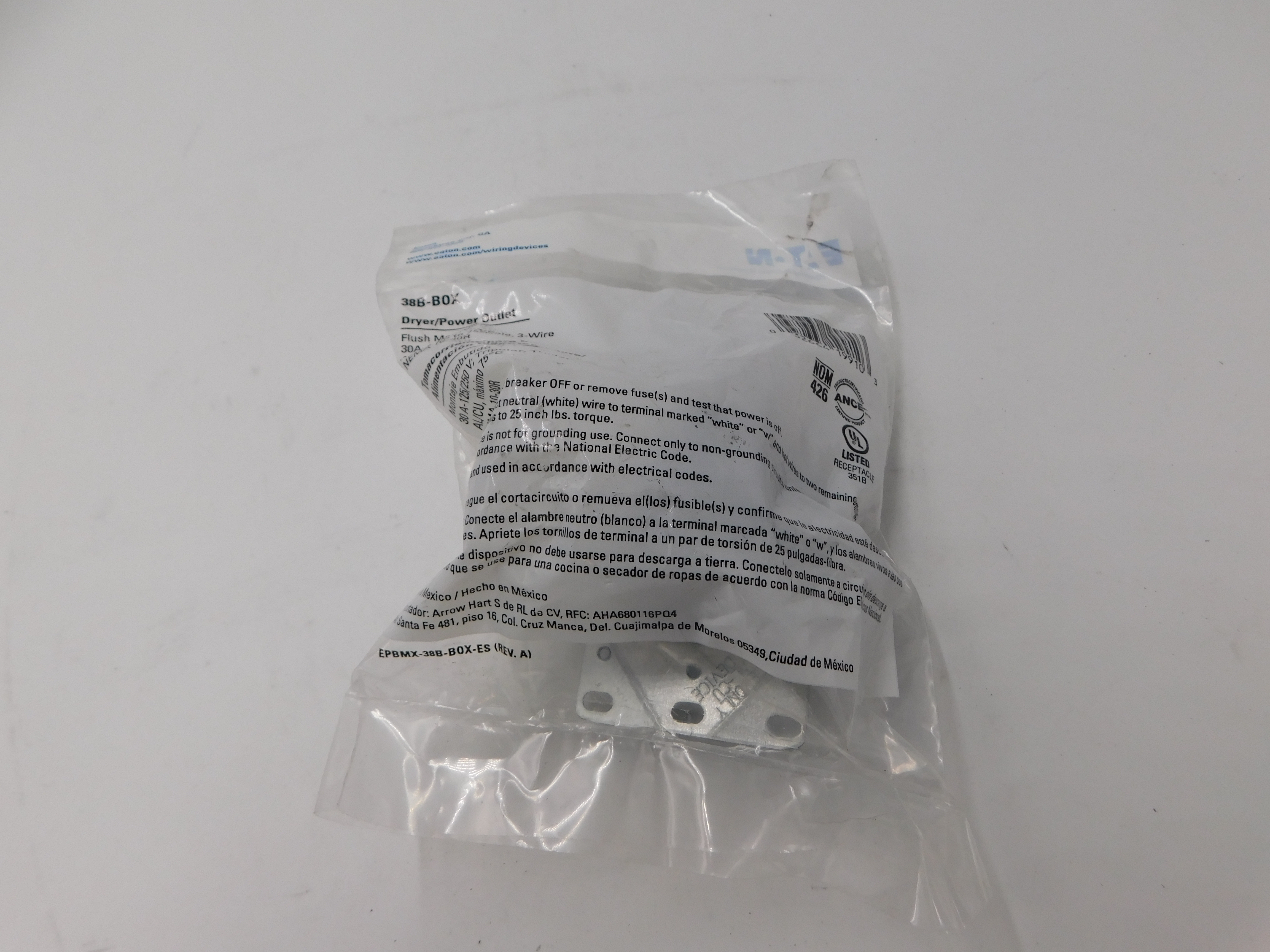 38B-BOX Eaton Plug/Connector/Adapter Accessories