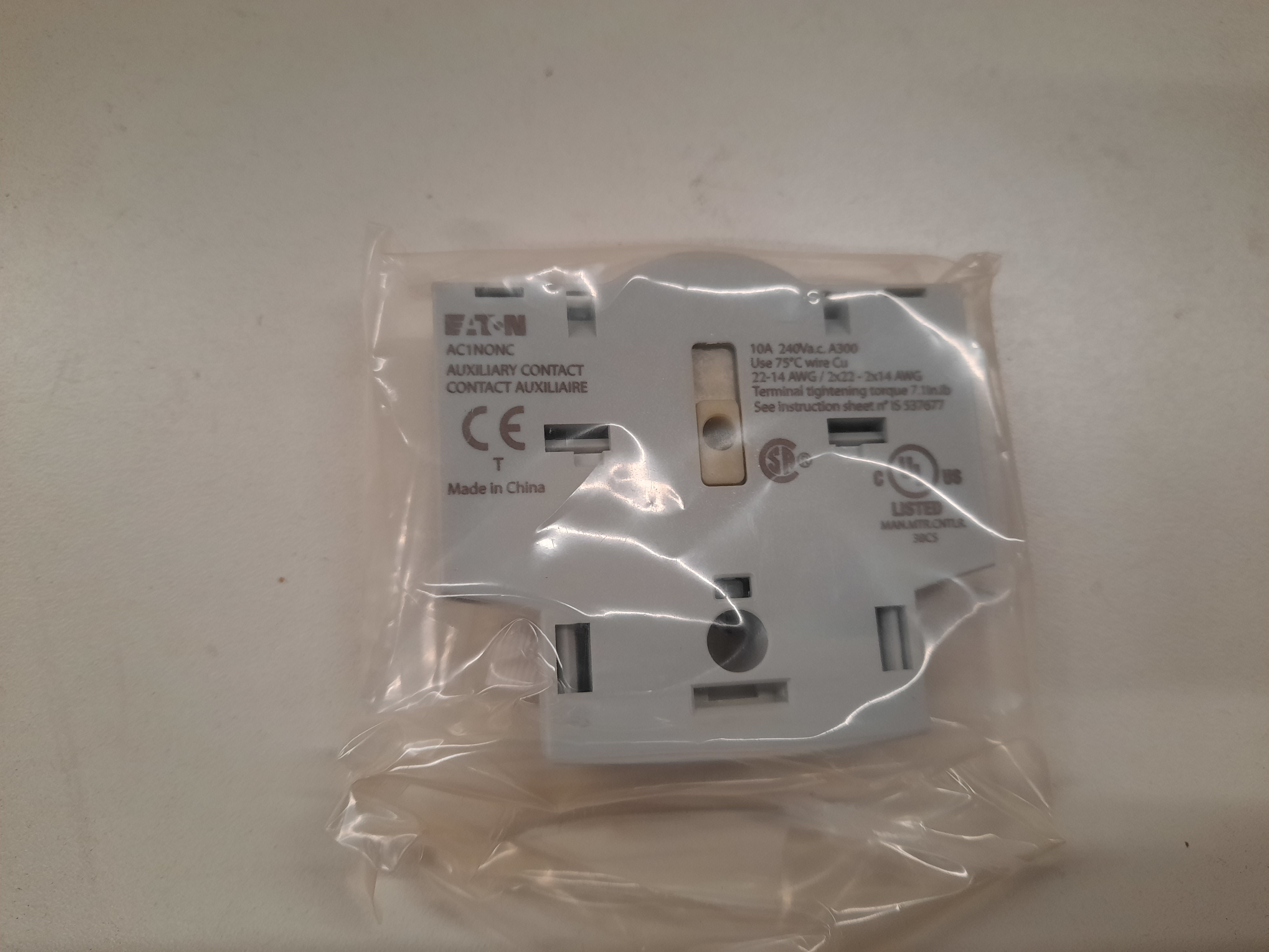 AC1NONC Eaton Auxiliary Contact