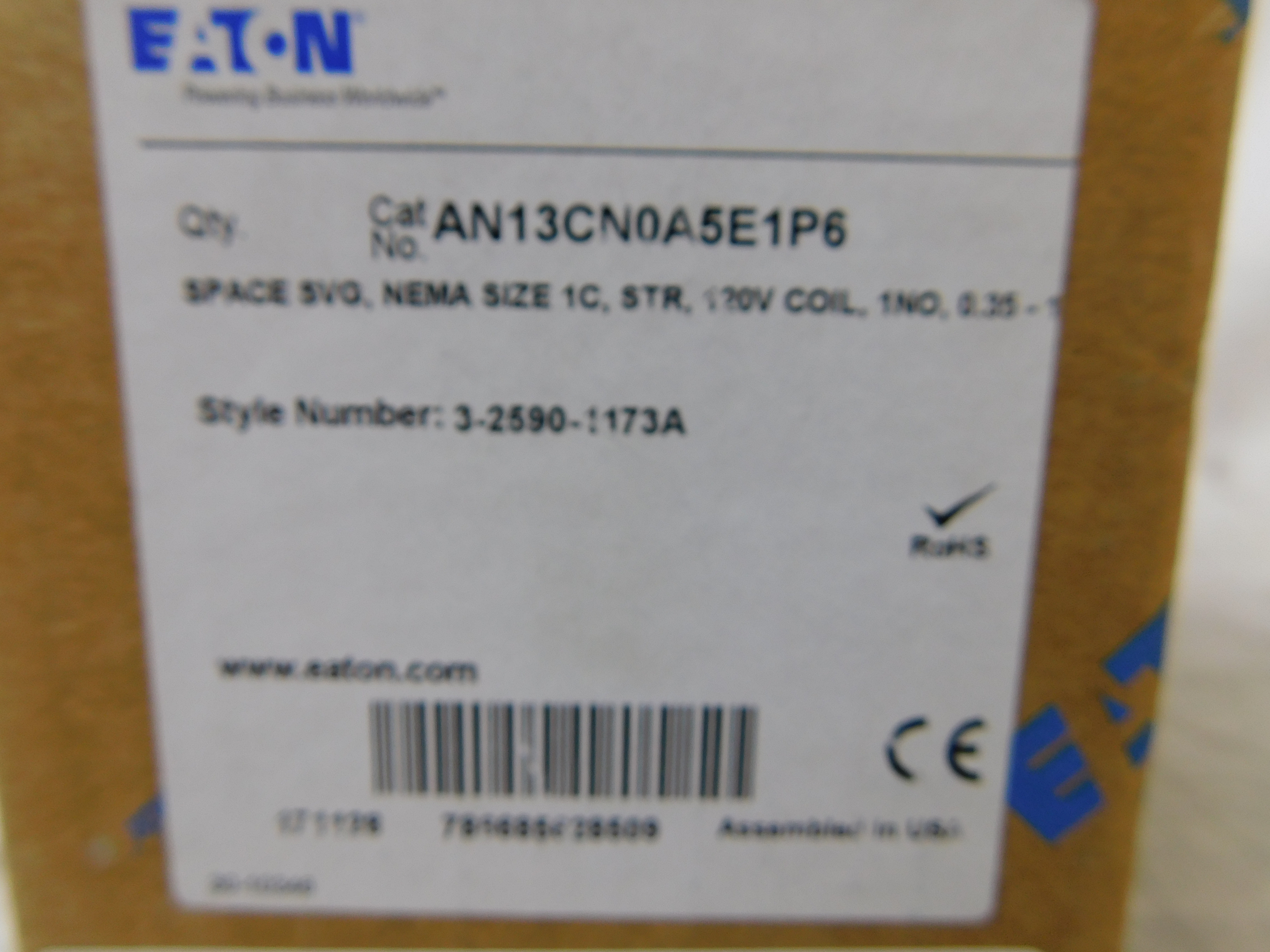 AN13CN0A5E1P6 Eaton Non-Reversing Starters