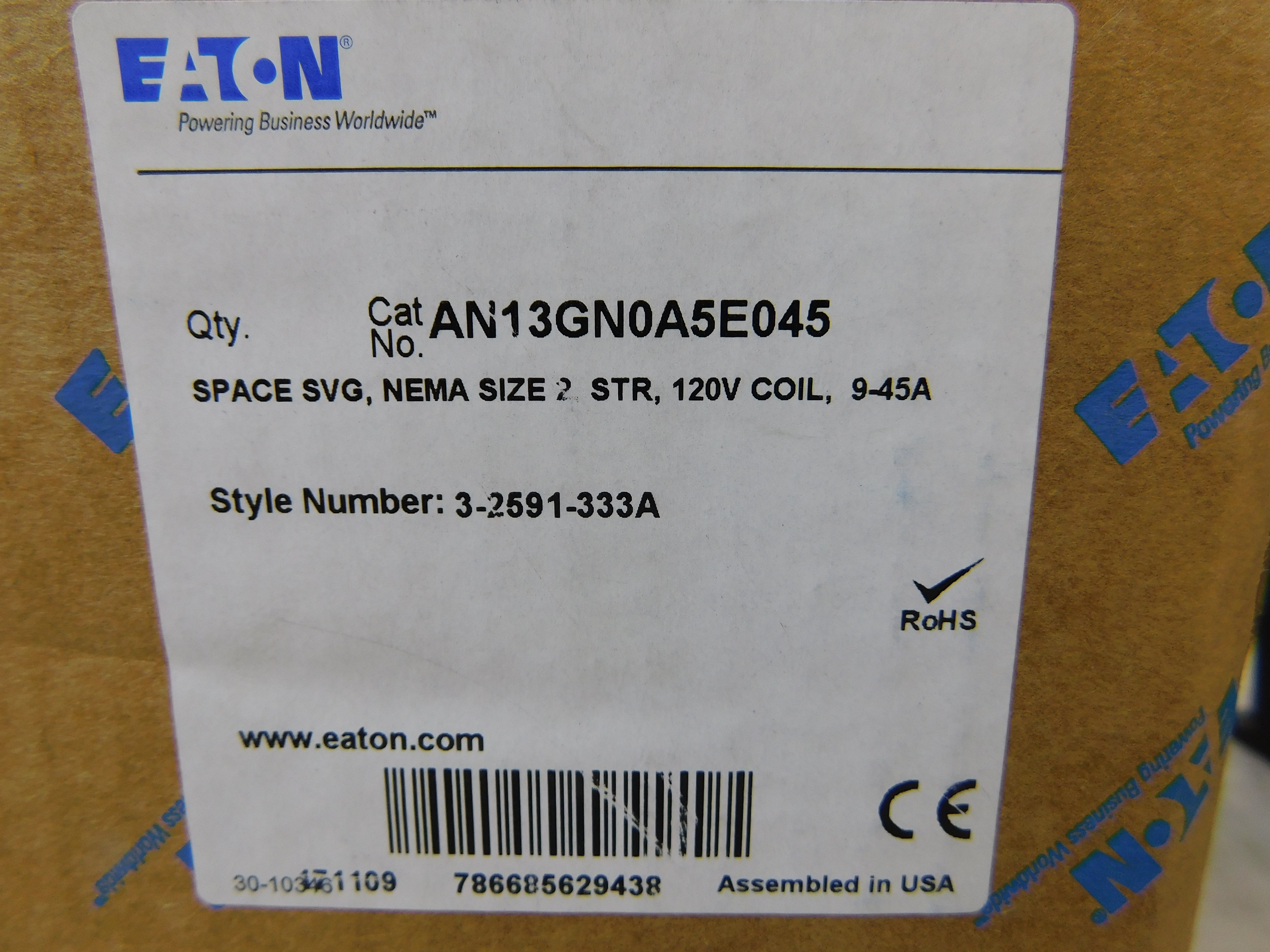 AN13GN0A5E045 Eaton Combination Starters