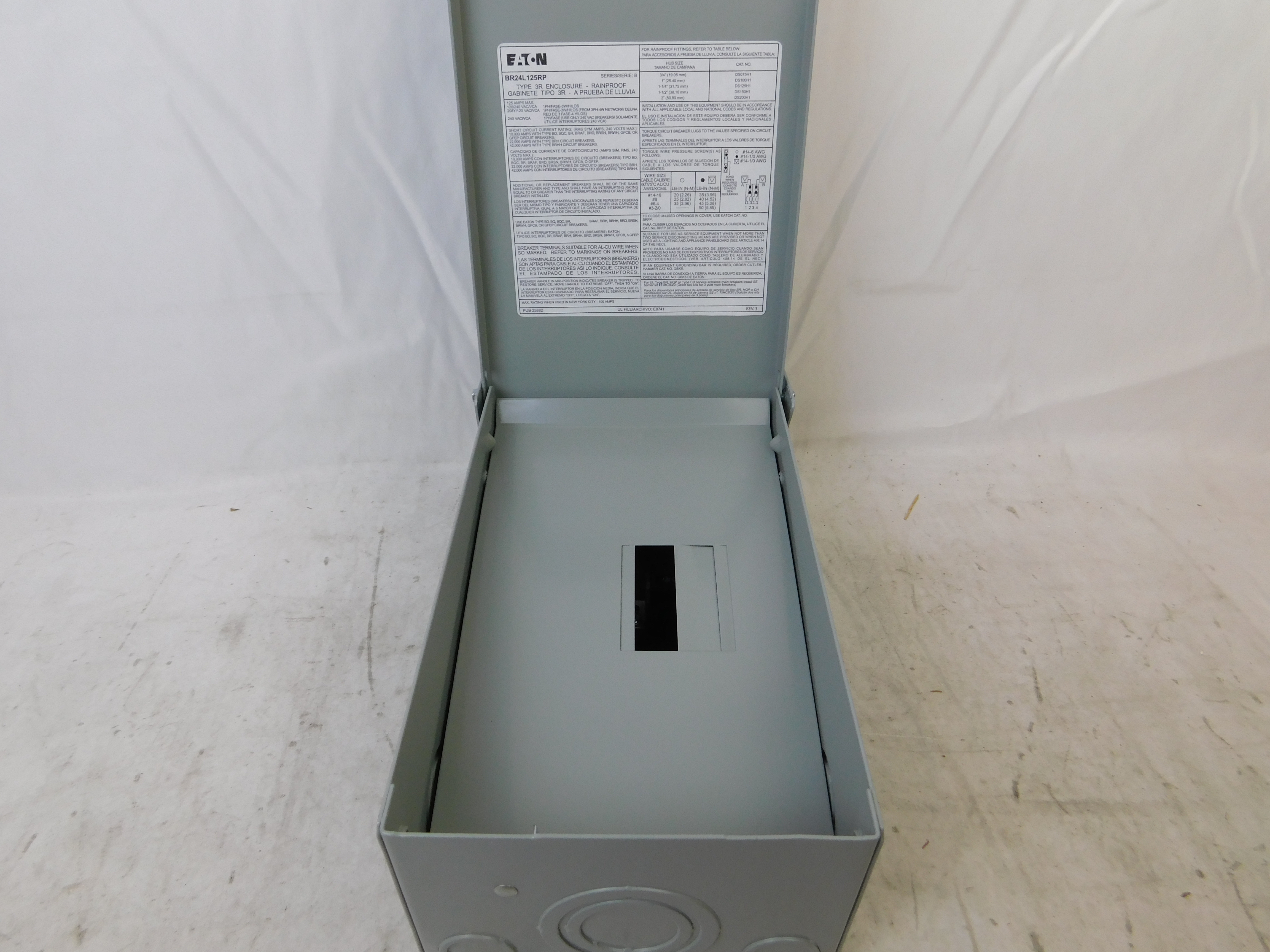 BR24L125RP Eaton Loadcenters and Panelboards