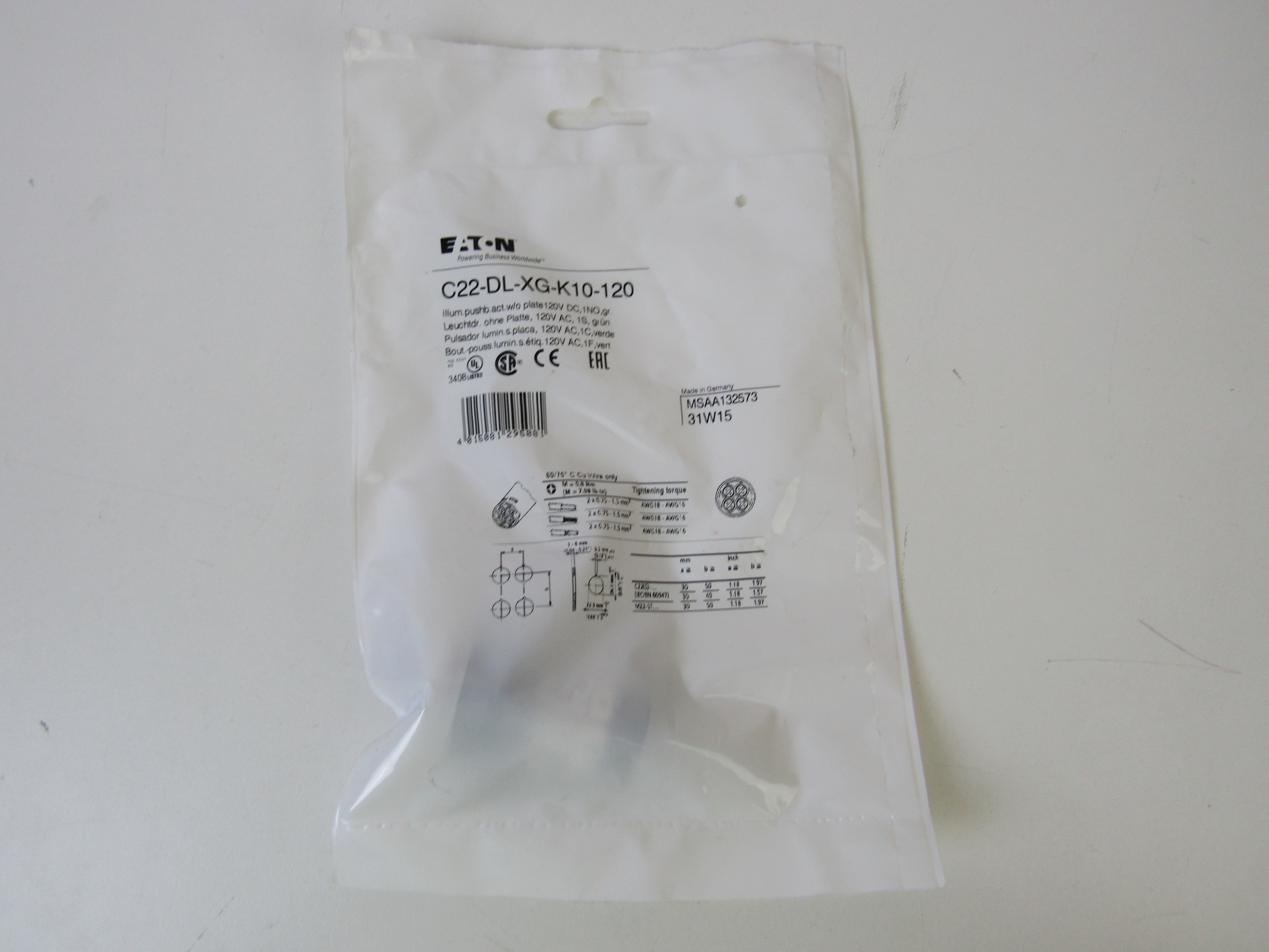 C22-DL-XG-K10-120 Eaton Motor Controllers