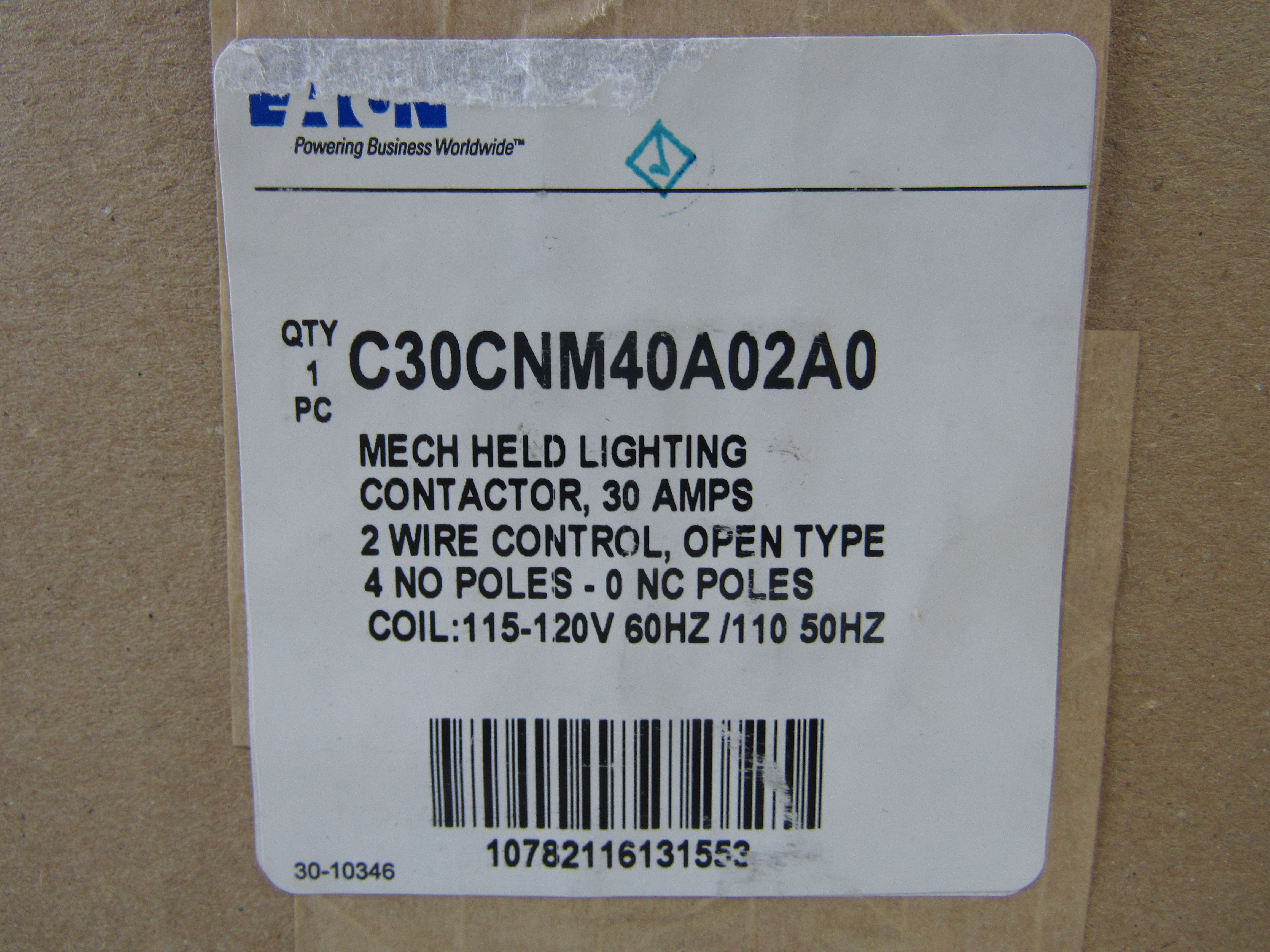 C30CNM40A02A0 Eaton Lighting Contactors