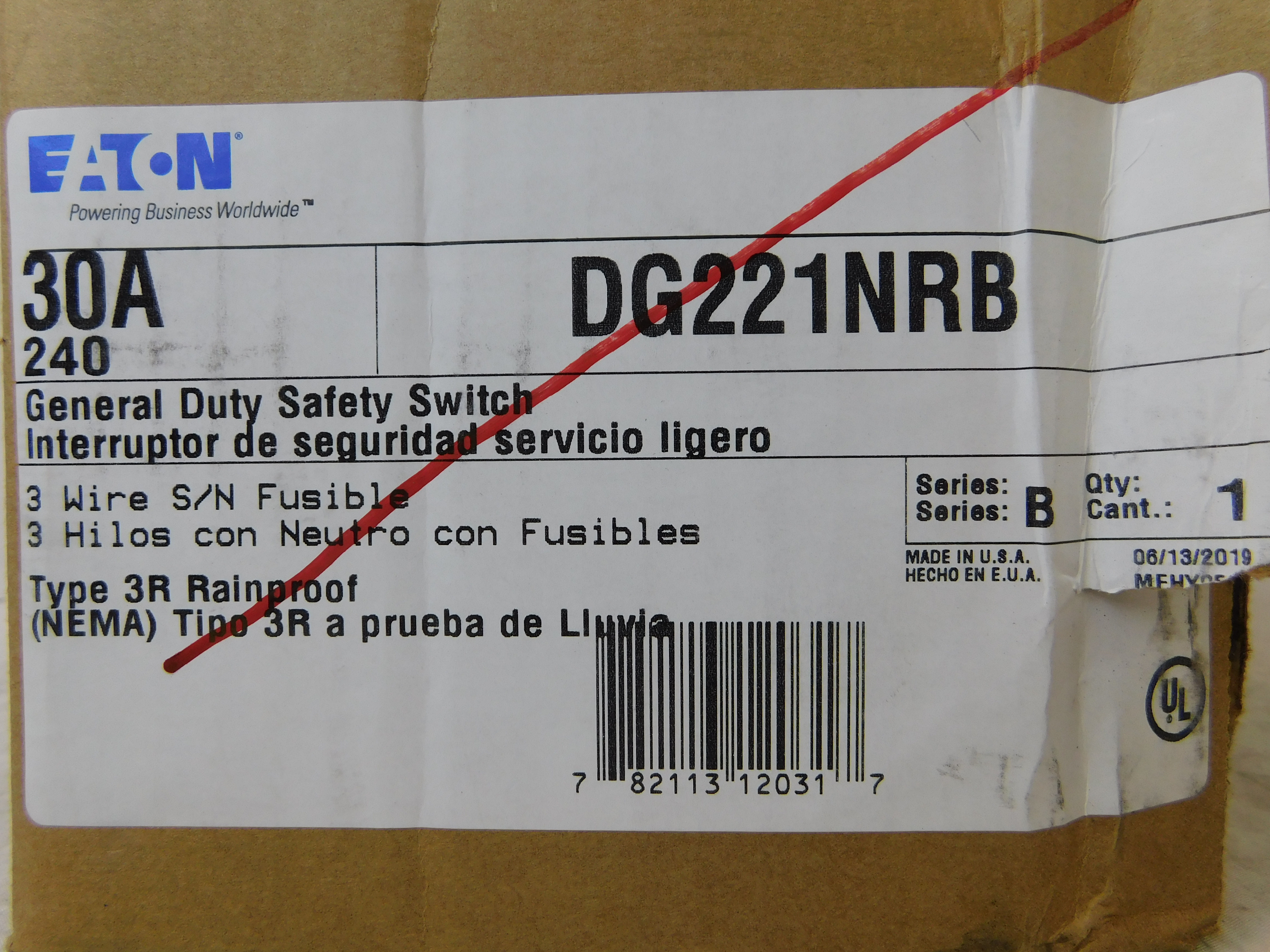 DG221NRB Eaton General Duty Safety Switches