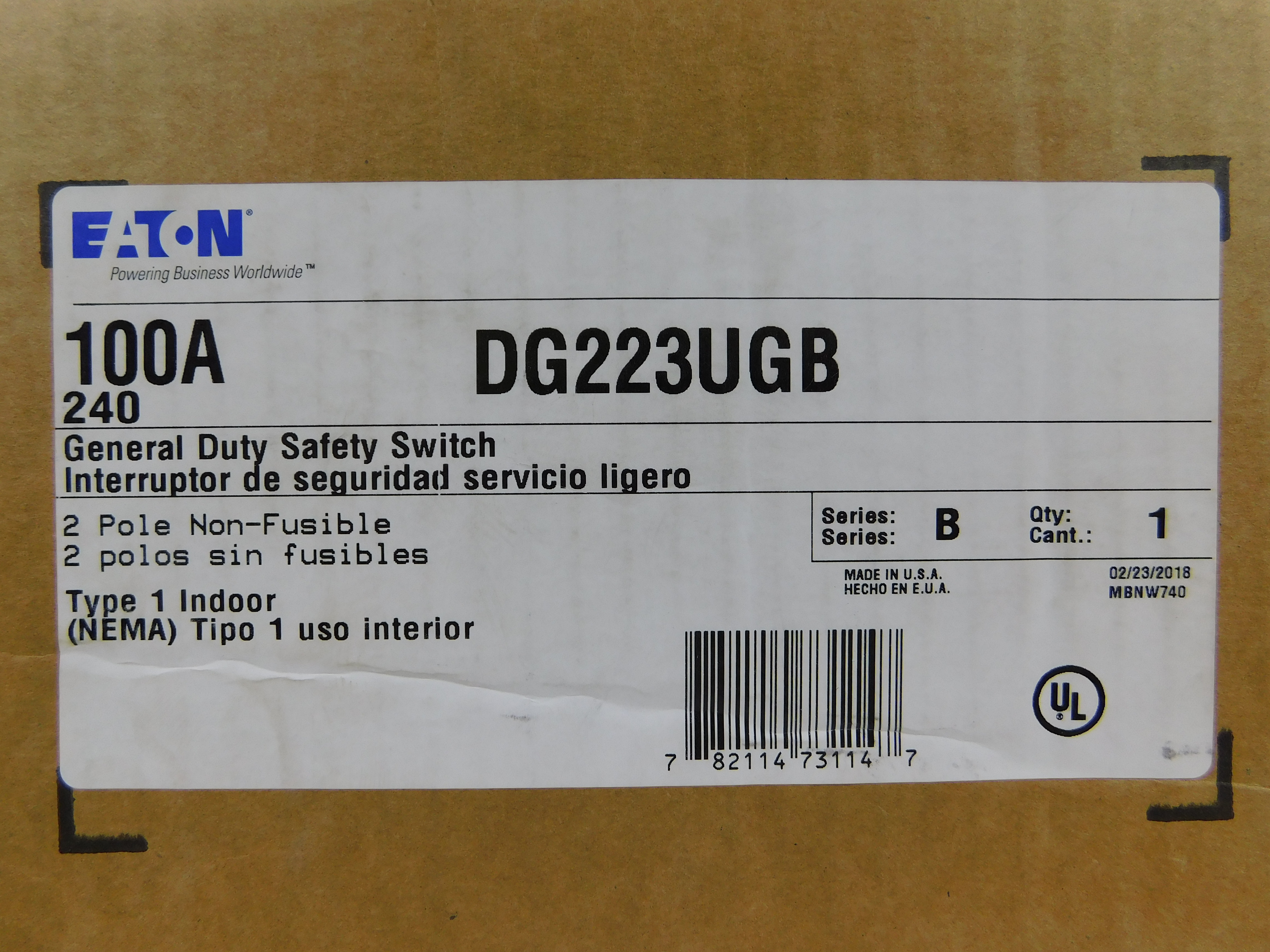 DG223UGB Eaton General Duty Safety Switches