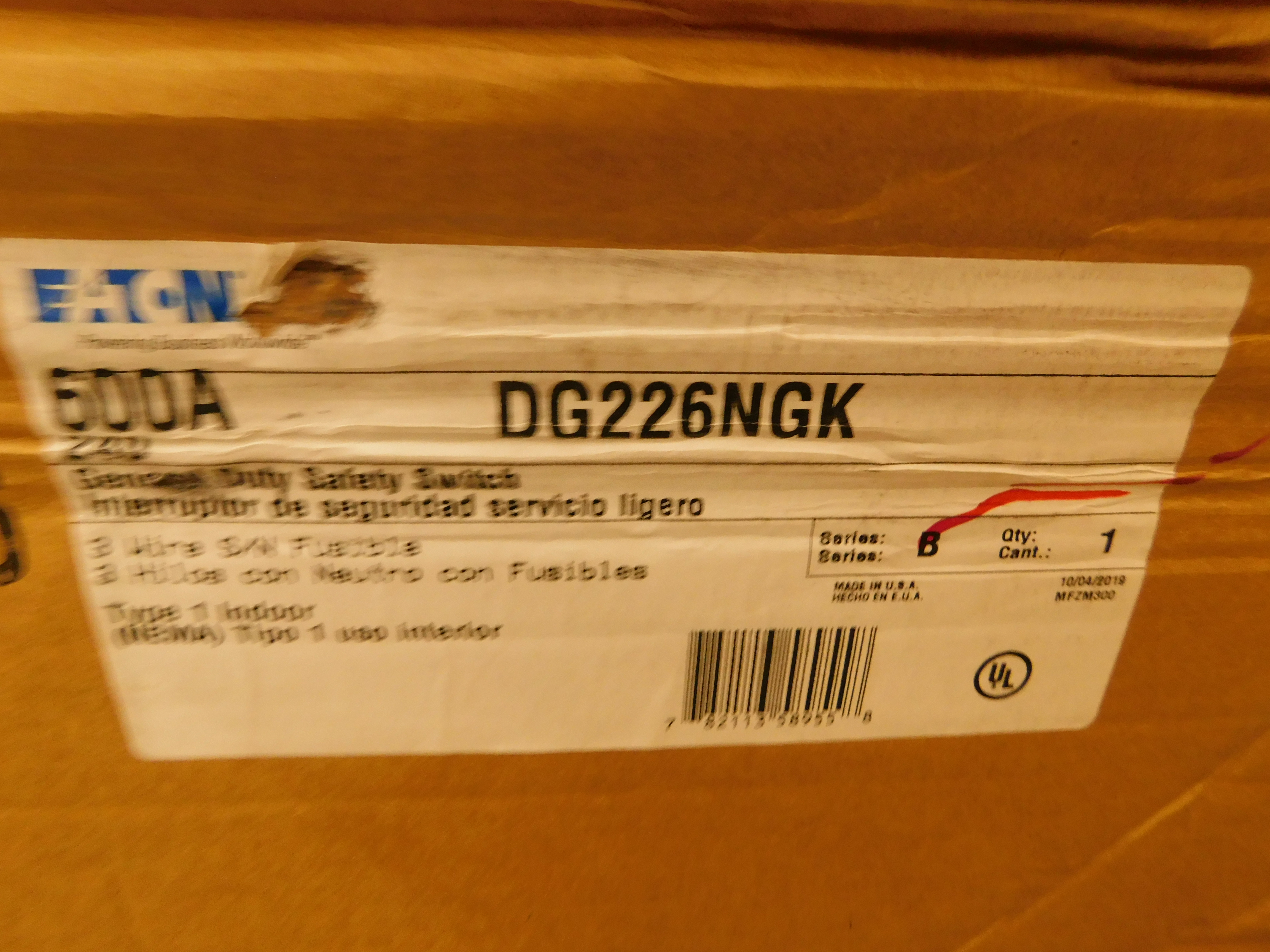 DG226NGK Eaton Safety Switches
