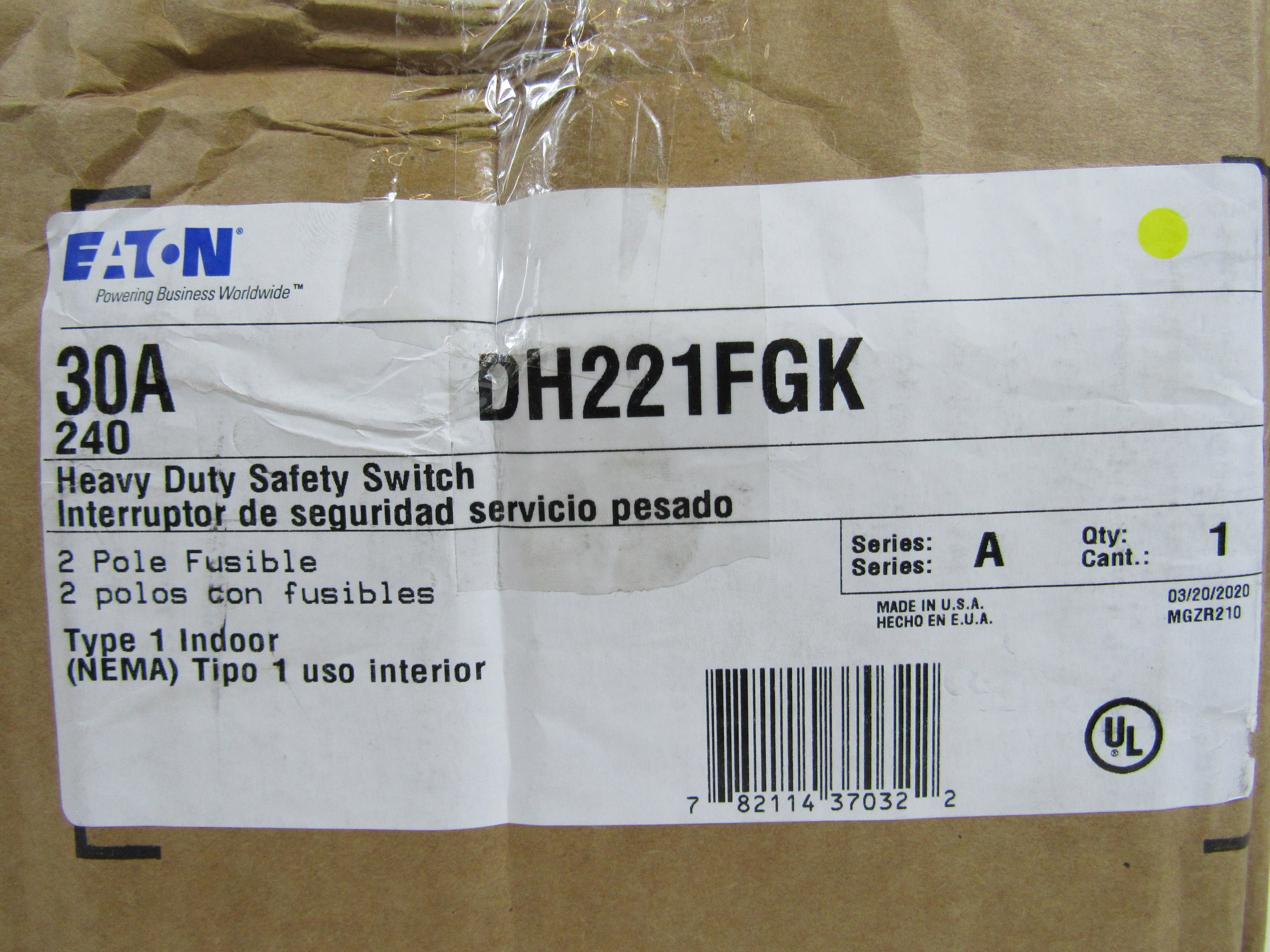 DH221FGK Eaton Heavy Duty Safety Switches