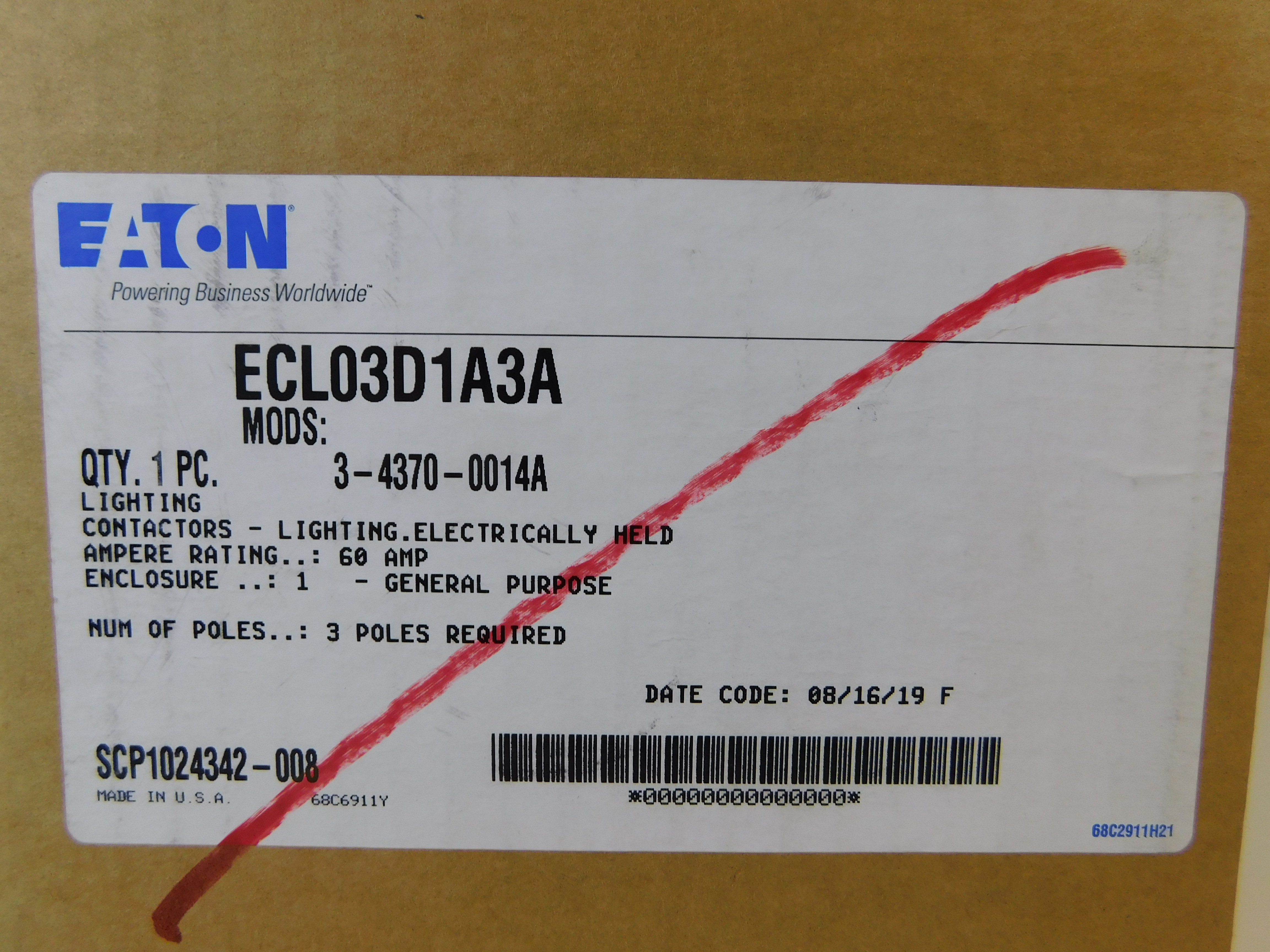ECL03D1A3A Eaton Enclosed Contactors