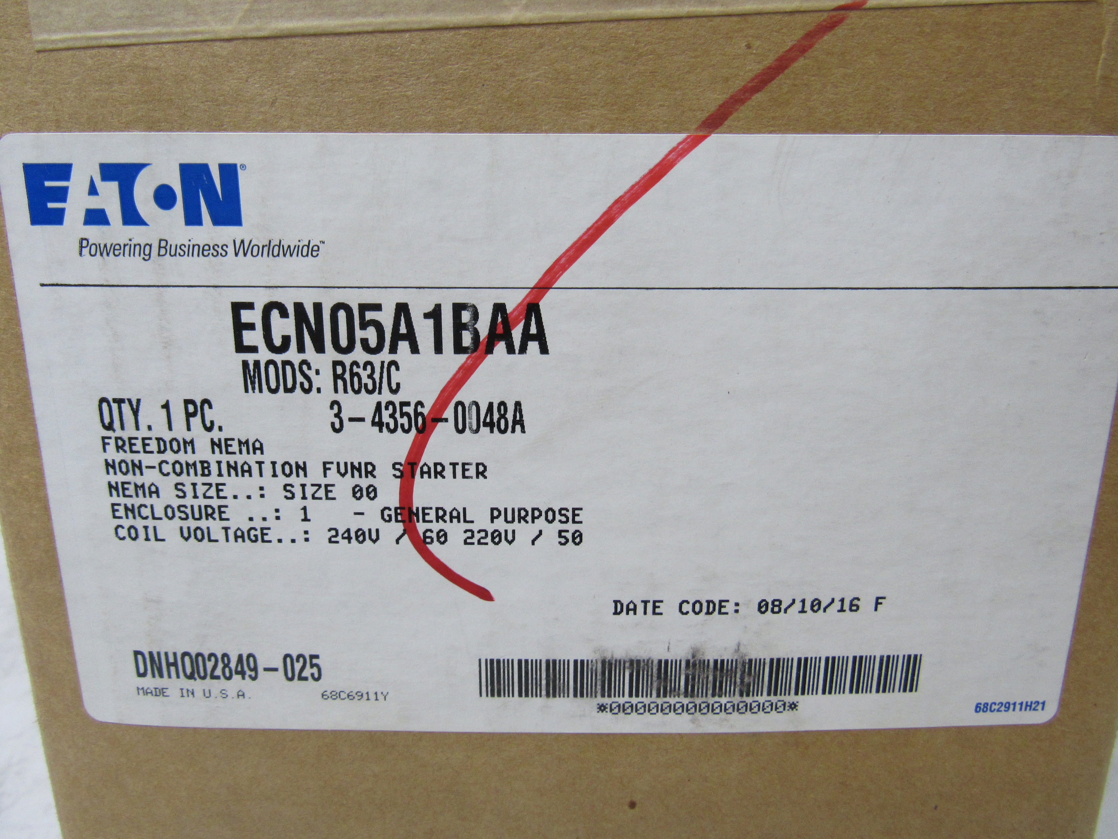 ECN05A1BAA Eaton Enclosed Motor Starters