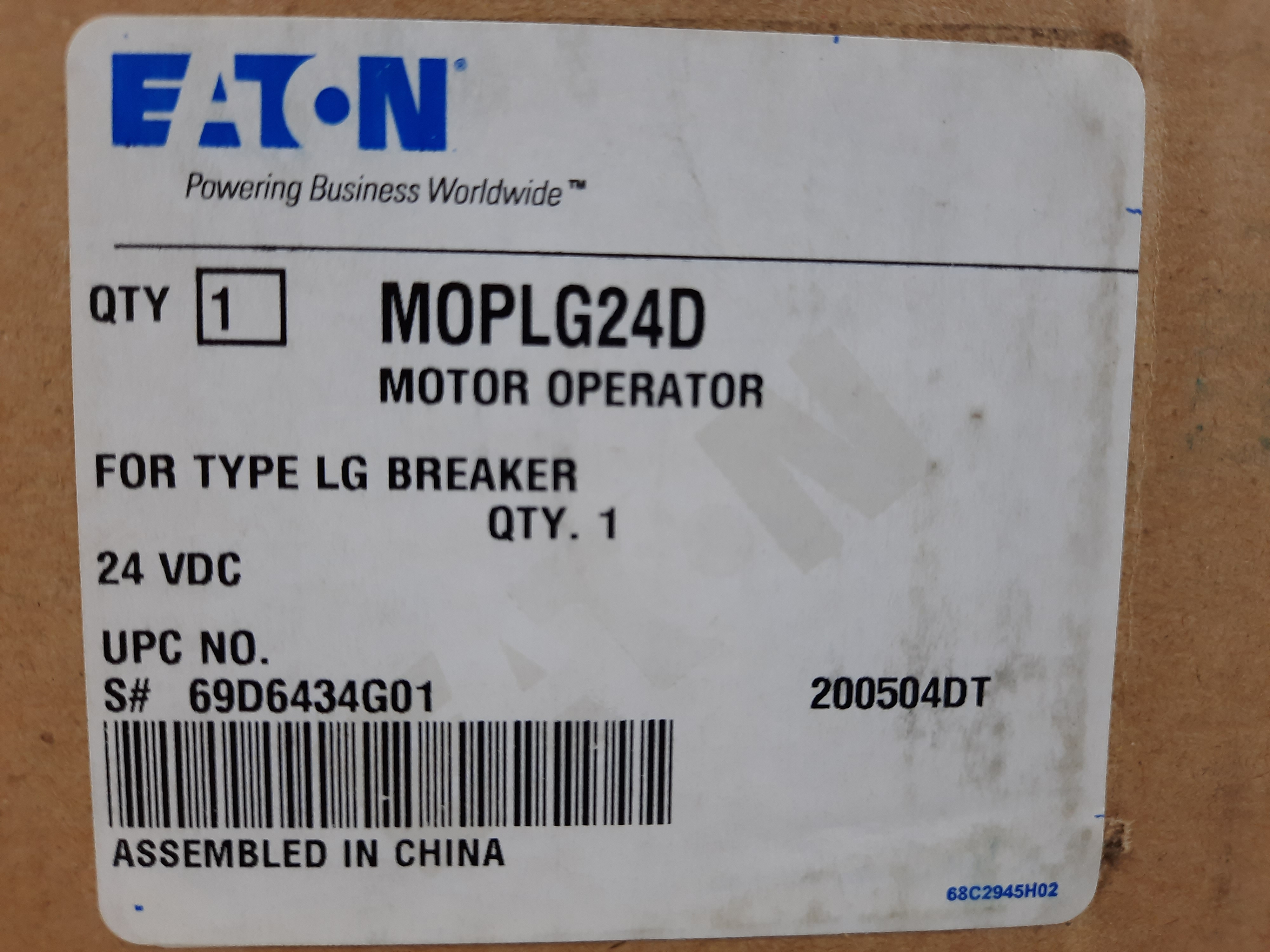 M0PLG24D Eaton Motor Operators