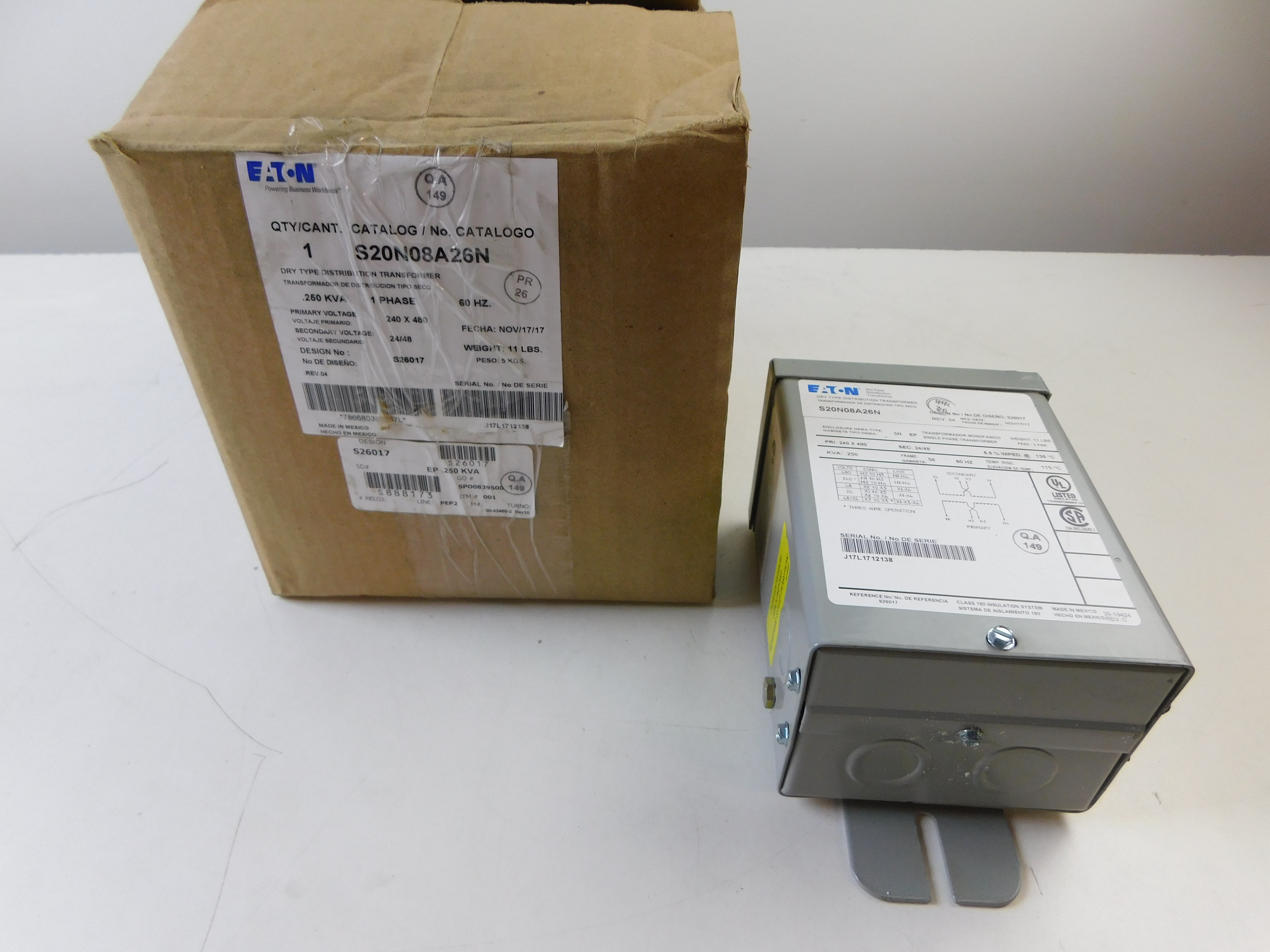S20N08A26N Eaton Dry Type Transformers