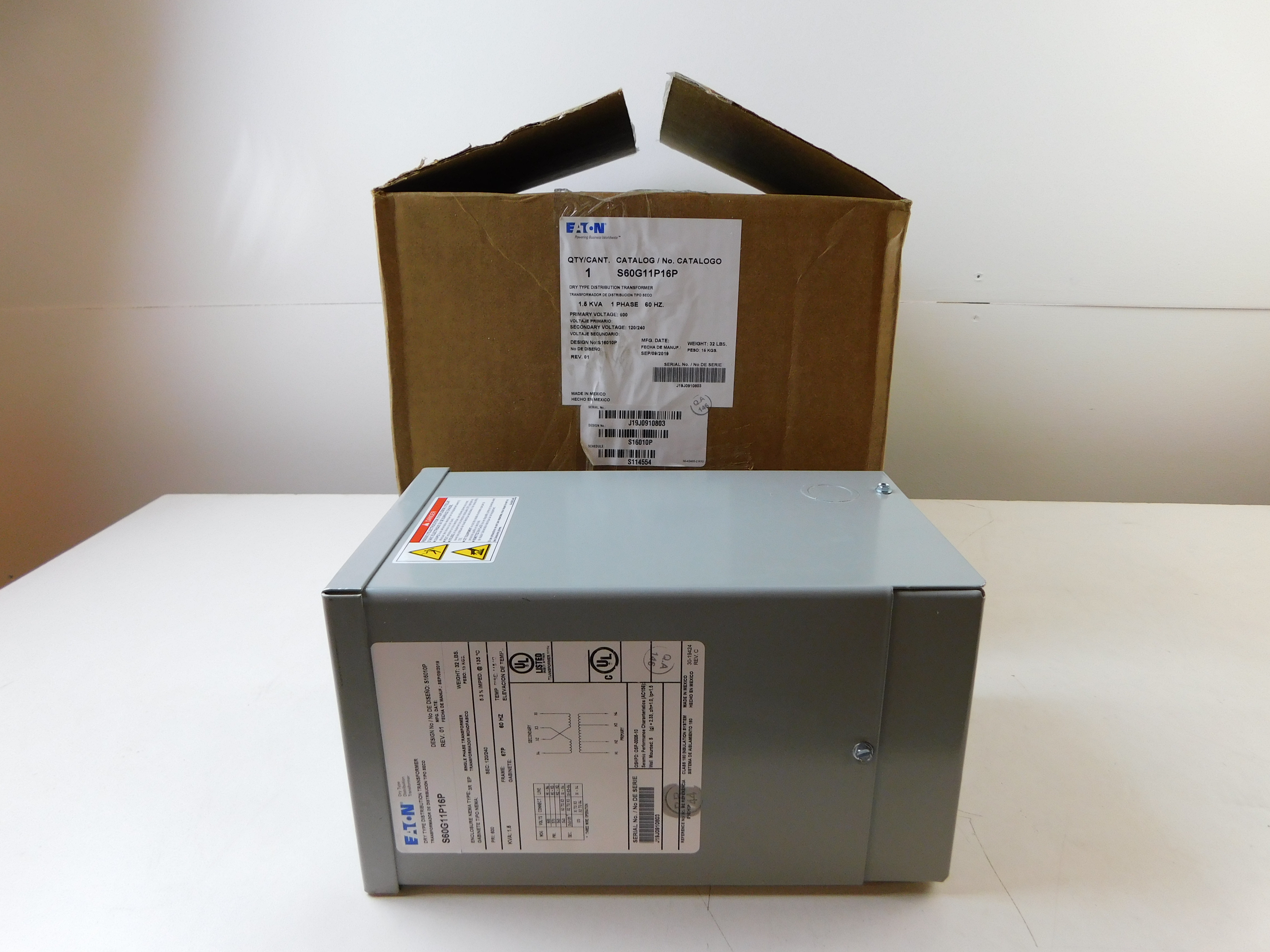 S60G11P16P Eaton Dry Type Transformers