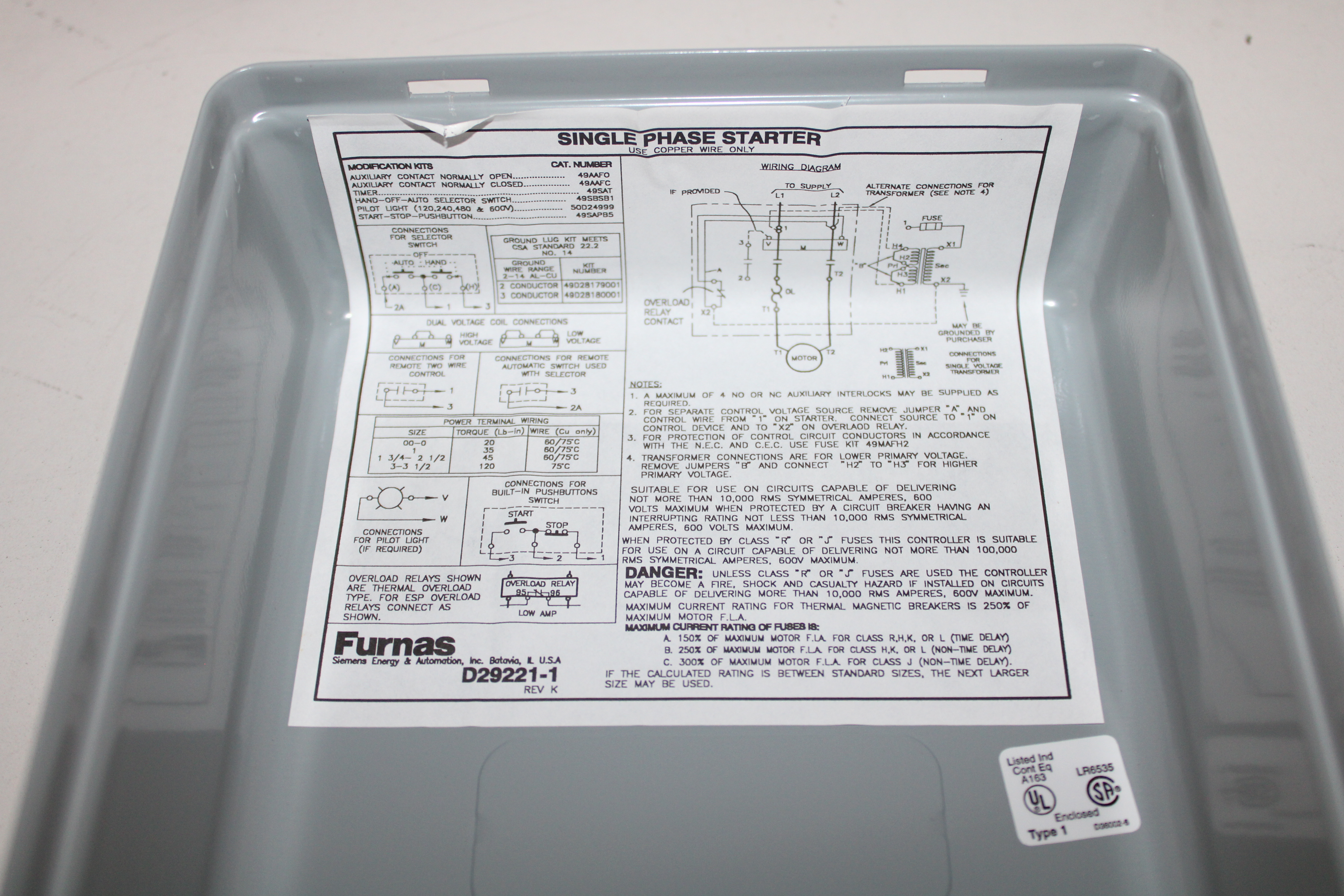 14CSA12BFG01 Furnas Electric NEMA and IEC Contactors