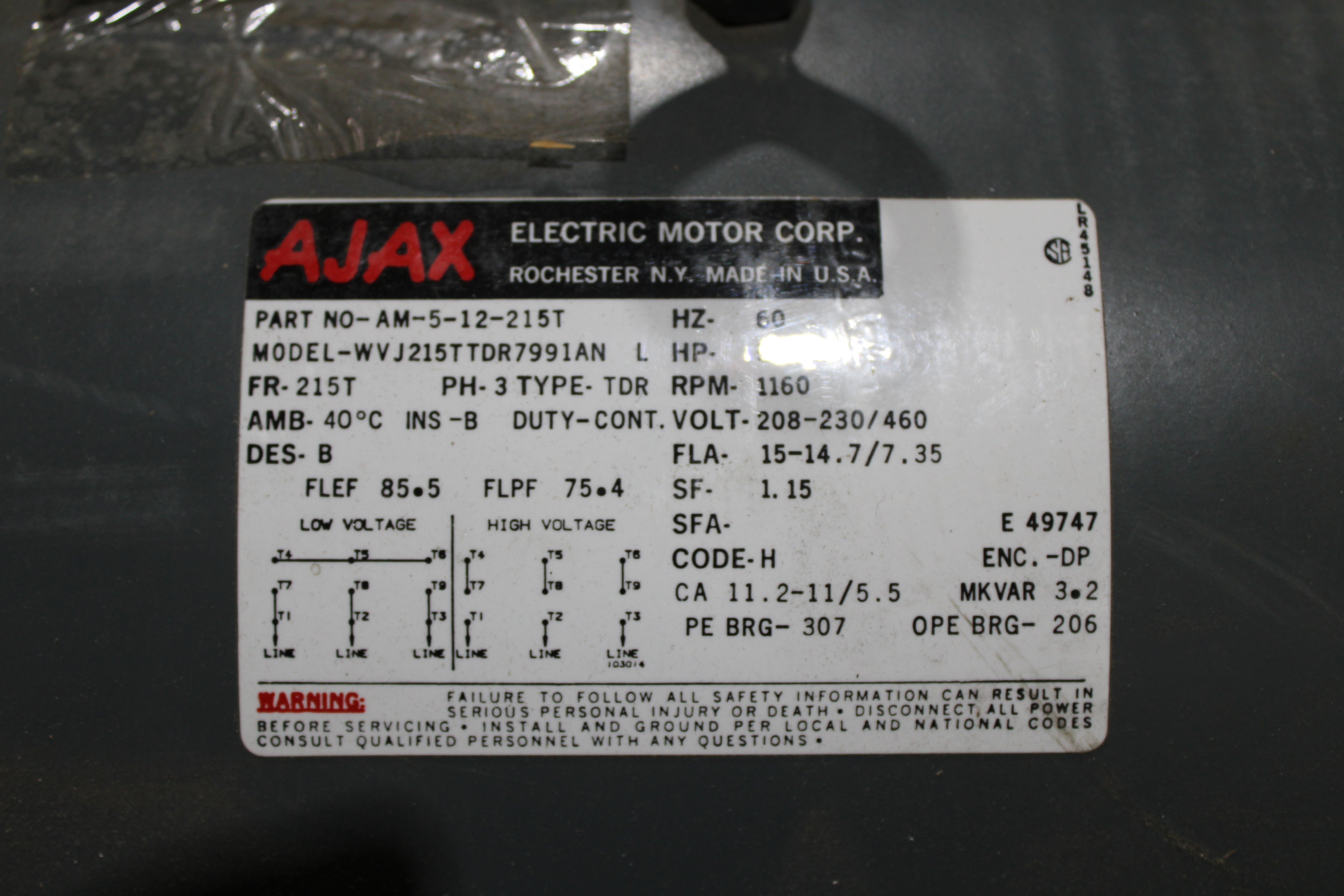 WVJ215TTDR7991AN AJAX Other Motors/Drives/Speed Controllers