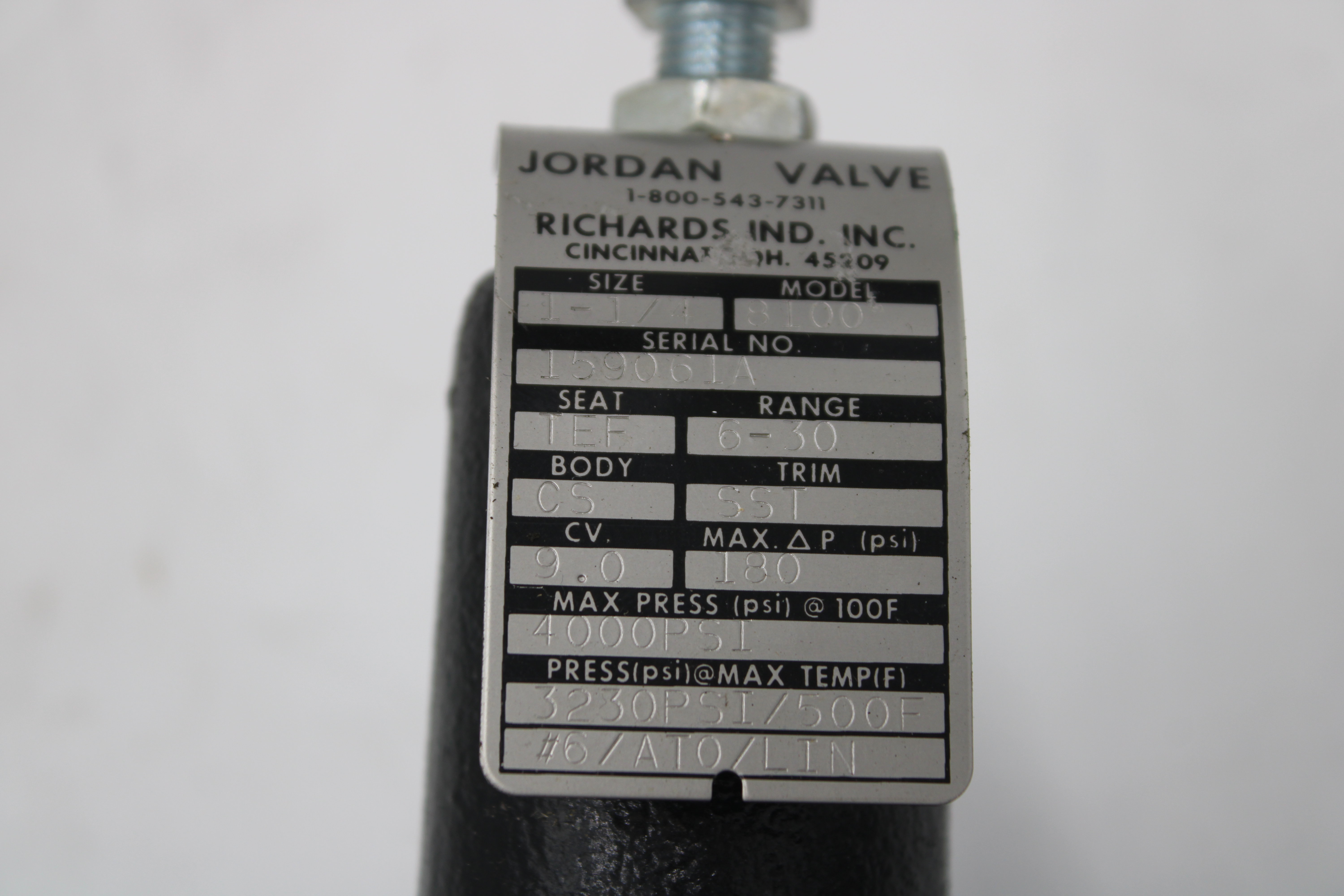8100 JORDAN VALVE Misc. Valves
