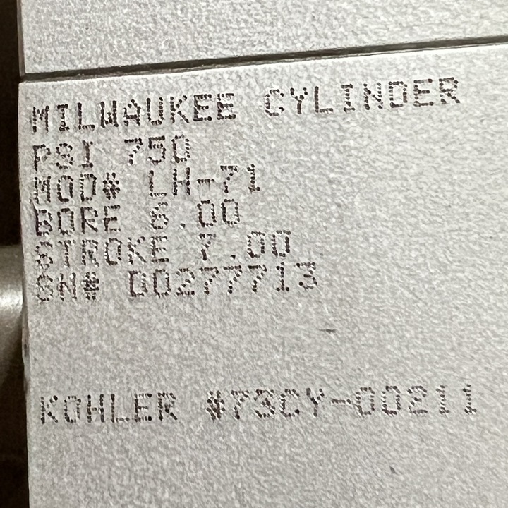 LH-71 Milwaukee Cylinder Pneumatic Actuators (Air Cylinders)
