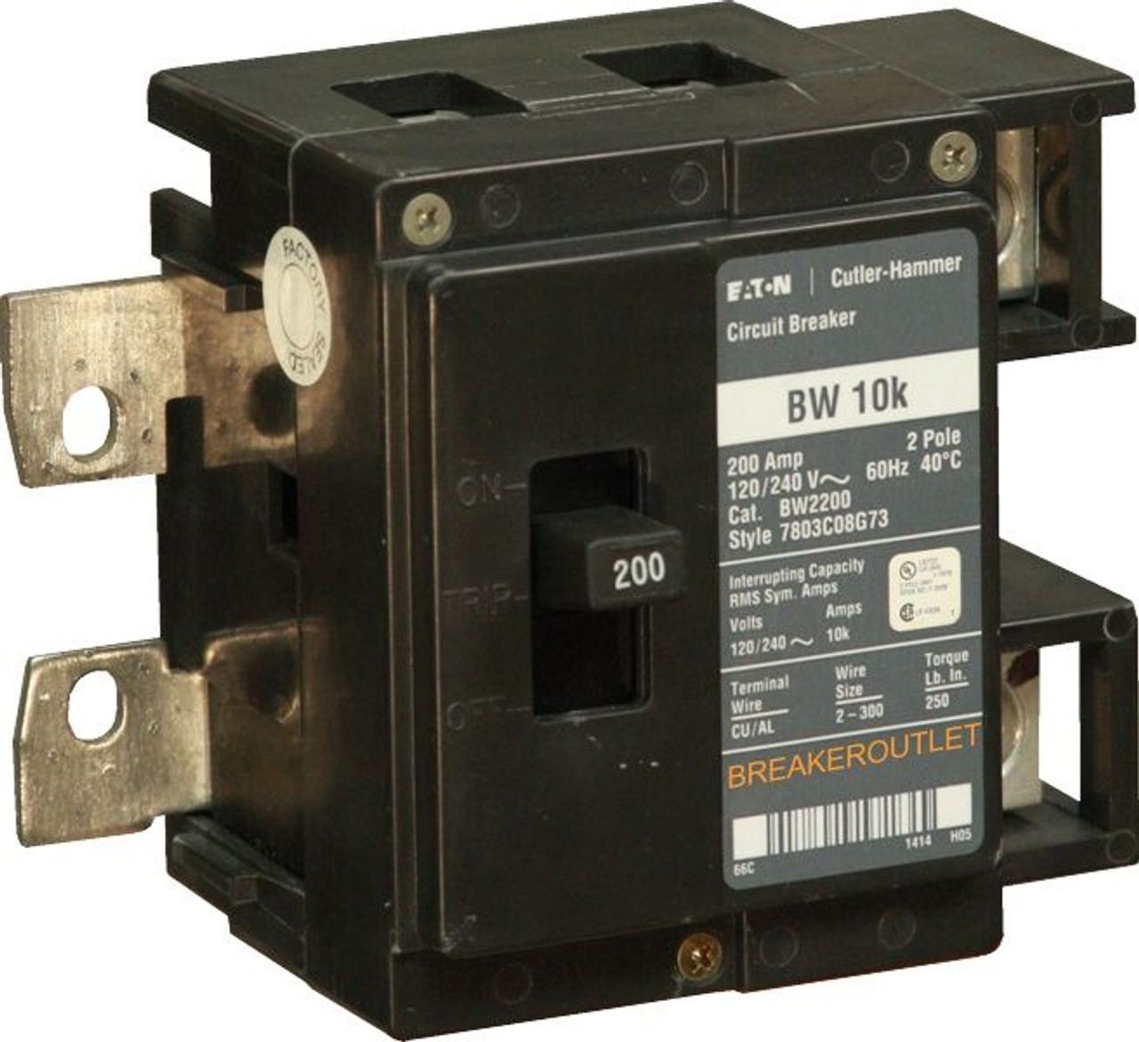 BW2175 Eaton Main Breakers