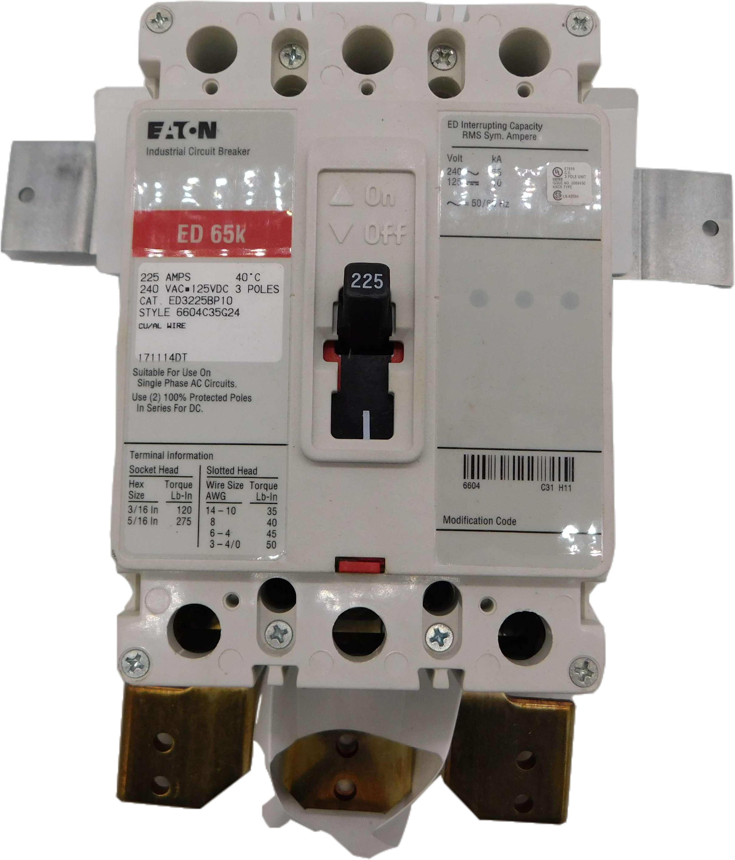 BKED225T Eaton Loadcenters and Panelboards