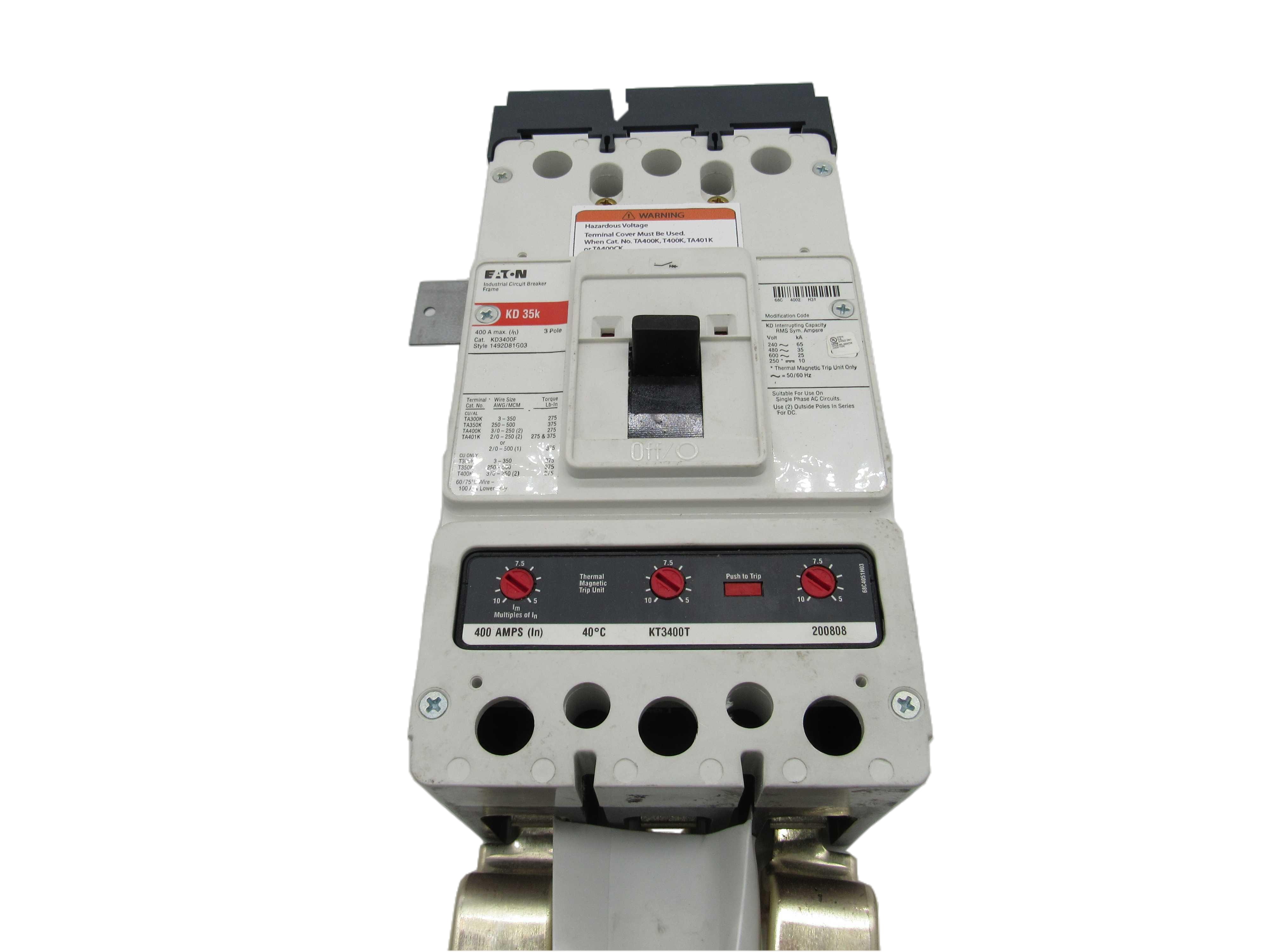BKKD400T Eaton Molded Case Breakers (MCCBs)