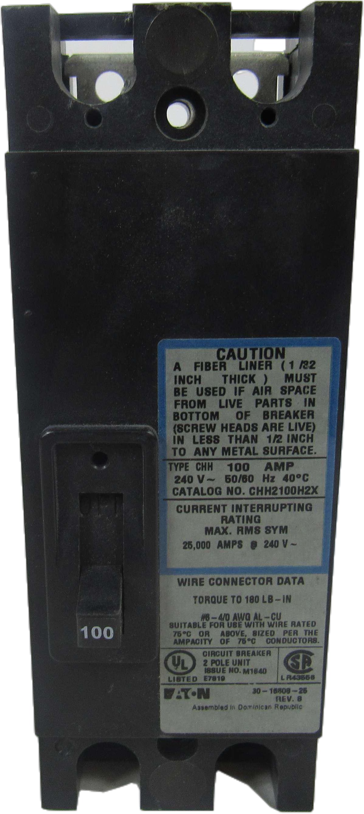 CHH2100H2X Eaton Molded Case Breakers (MCCBs)